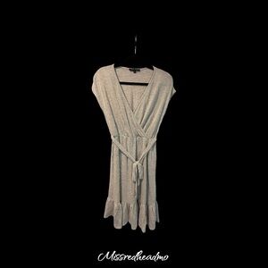 Caution To The Wind Gray Striped Dress